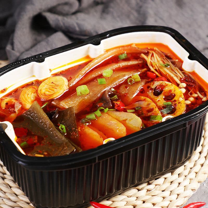 莫小仙 重庆麻辣自煮小火锅350g/盒 网红22°辣牛油即食懒人方便携自热图片