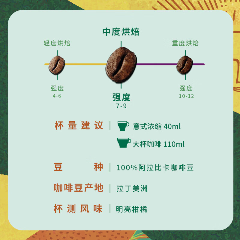 星巴克 胶囊咖啡 早餐综合 10颗*5.6g 中度烘焙黑咖啡高清大图