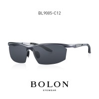 BOLON暴龙眼镜2021新品偏光太阳镜男士质感铝镁方形潮墨镜 BL9005C12