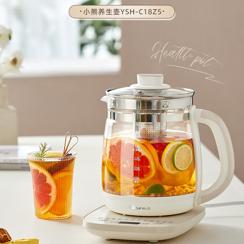 小熊养生壶1.8L大容量智能煮茶器多功能花茶壶YSH-C18Z5高清大图