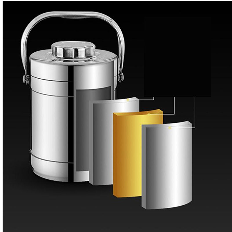 耀豪坤 不锈钢加厚真空保温饭盒三层提锅YCL3-2L/个高清大图