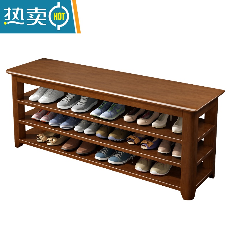 敬平实木换鞋凳家用门口入户鞋柜坐凳一体长条凳可坐穿鞋凳进门收纳凳高清大图