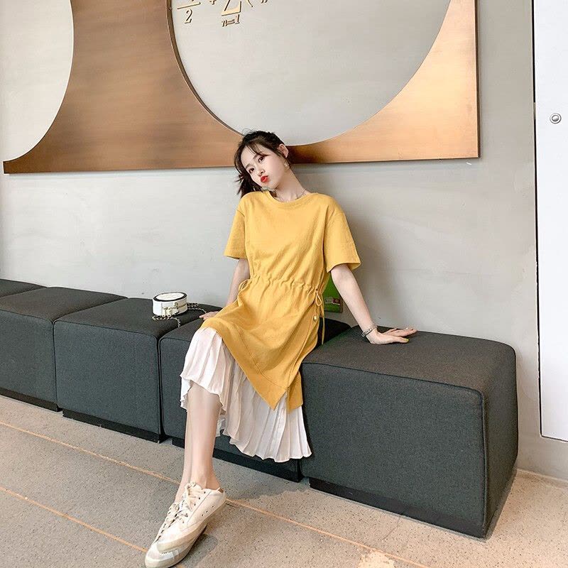 迪鲁奥(DILUAO)孕妇装夏装外出2021新款孕妇连衣裙中长款时尚潮妈孕妇裙子夏季宽松透气图片