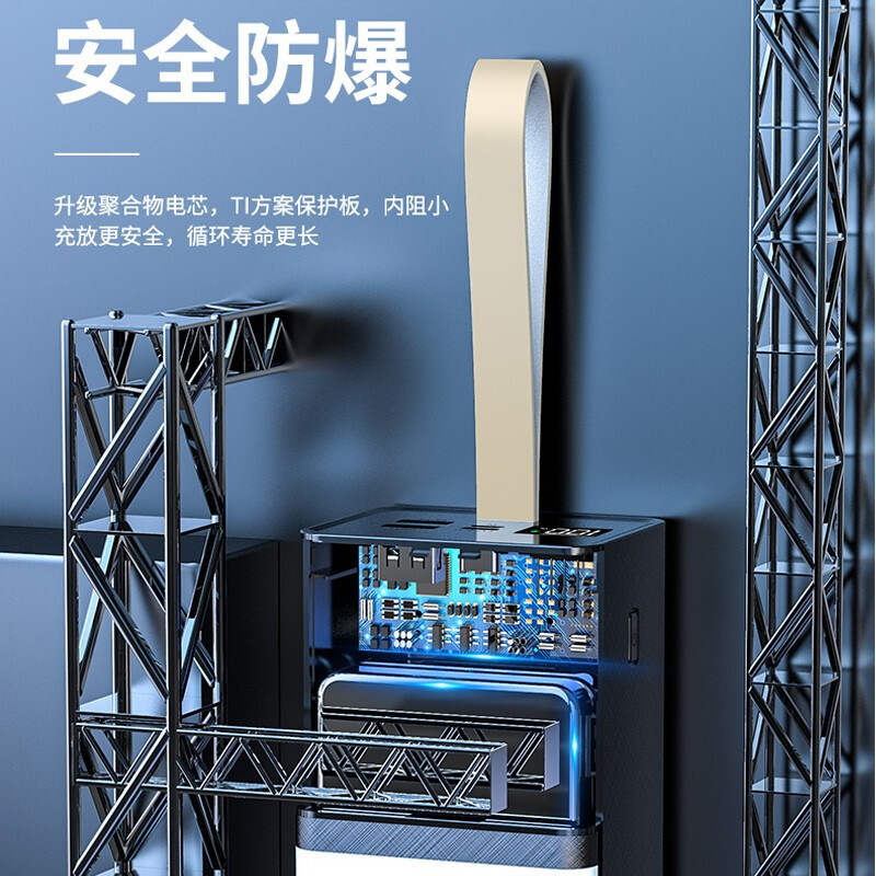 ZNNCO 充电宝40000毫安时22.5W超级快充手机直播4万大容量移动电源20W苹果PD双向快充闪充款