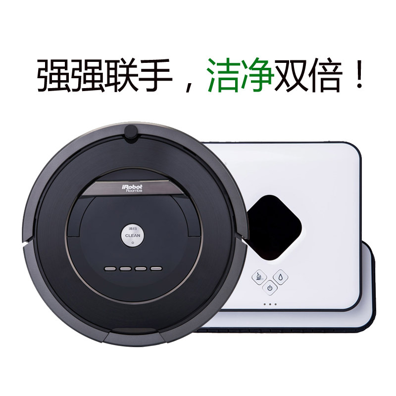 艾罗伯特（iRobot) 扫擦套餐880+381美国 智能家用全自动扫地机拖地机擦地机器人清洁组合