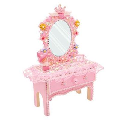 梳妆台—顺美 材料包 儿童diy木质梳妆台化妆镜制作材料女孩创意手工奶油胶土粘贴玩具