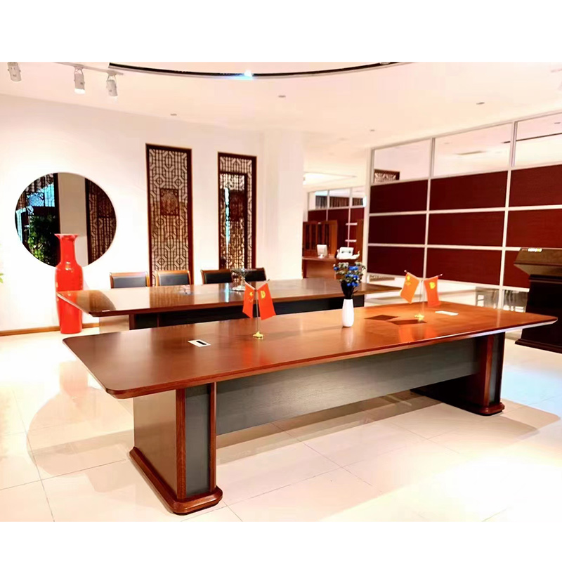 匡大会议桌3.6米会议桌轻奢风H1719-3600F（3600W*1200D*780H）高清大图