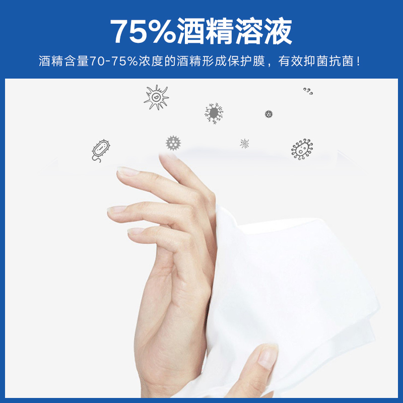 日本进口消毒湿巾75酒精乙醇湿纸巾家用办公擦手液抑菌600片视频