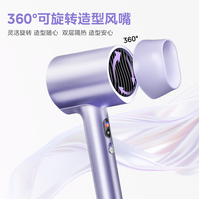 美的(Midea)FD205 大功率护发吹风机 家用吹风筒 1.5亿负离子电吹风星光银节日生日礼物推荐高清大图