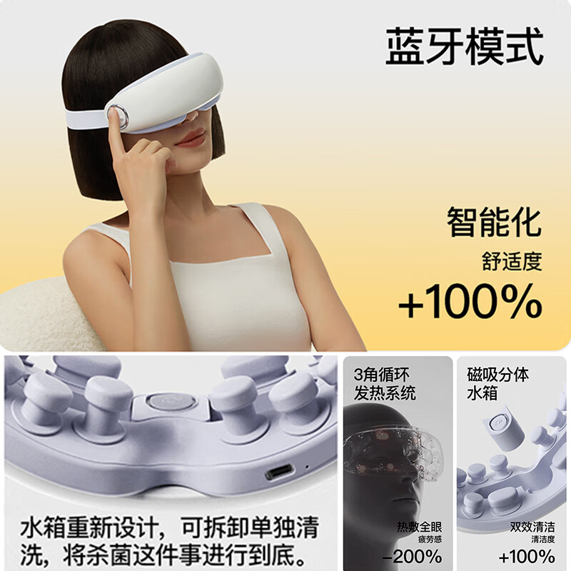 PGG 眼部按摩仪器润眼护眼仪蒸汽热敷眼罩 E4Pro 优雅紫高清大图