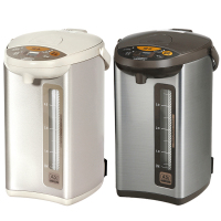 象印(ZO JIRUSHI)电热水壶家用办公电热水瓶不锈钢电水壶微电脑多功能烧水壶WDH40C 金属米色4L