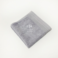 克丽丝 克丽丝汀新疆棉素色方巾 烟灰色 34*34cm