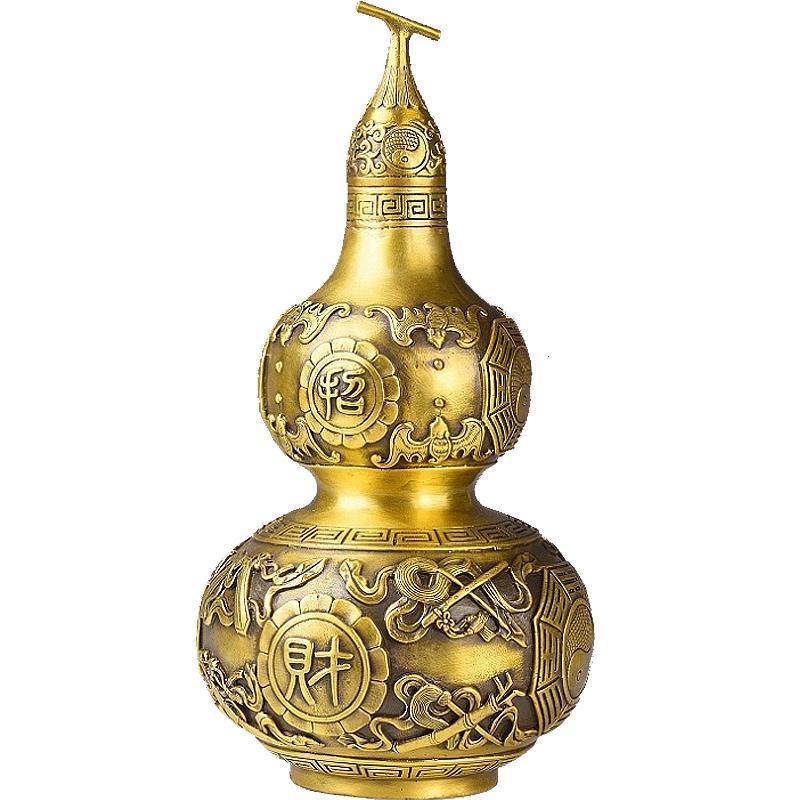 家柏饰(CORATED)葫芦摆件 八卦葫芦铜大号八宝法器图片