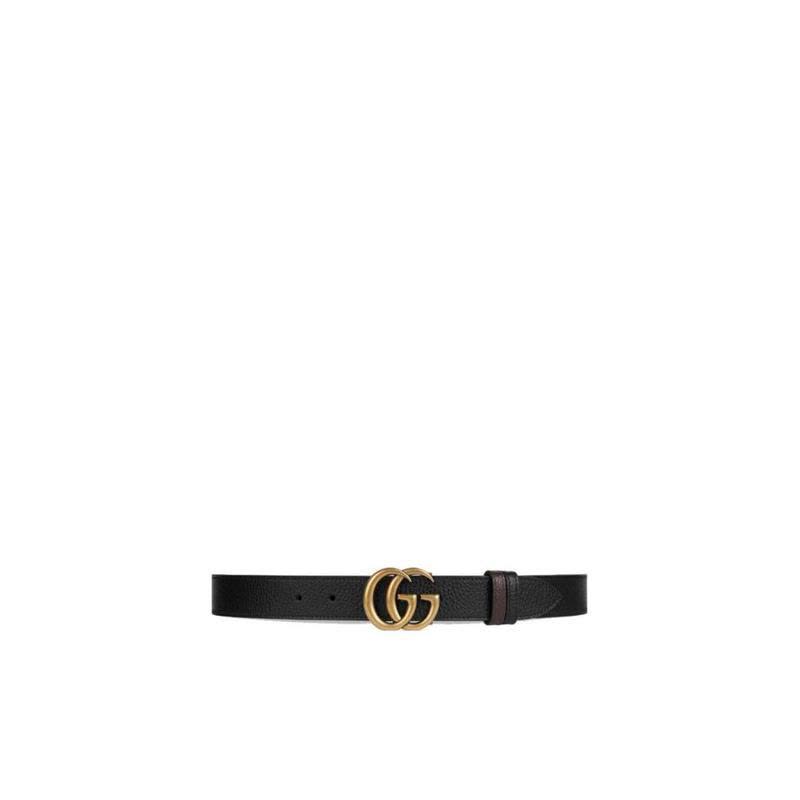 古驰(GUCCI)真皮双G带扣双面可穿戴低腰高腰商务休闲皮质男士腰带图片