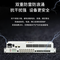 博扬 综合业务电话光端机 8路E1+16路电话+8路百兆以太网物理隔离 单纤1对价BY-8E1-16P8FV-60km