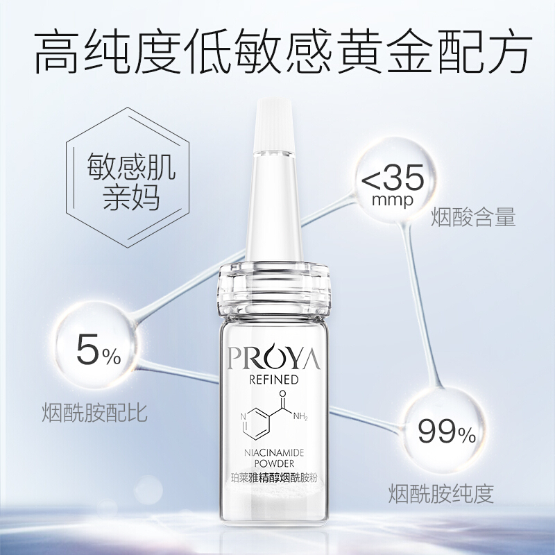 珀莱雅(PROYA)烟酰胺精华液发光瓶(30ml+1.35g) 补水保湿收缩毛孔温和修护高清大图