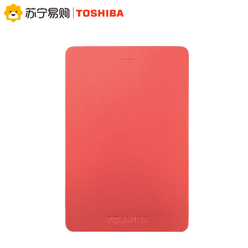 东芝(TOSHIBA) 1TB USB3.0 移动硬盘 Alumy系列 2.5英寸金属材质 防震保护 红色