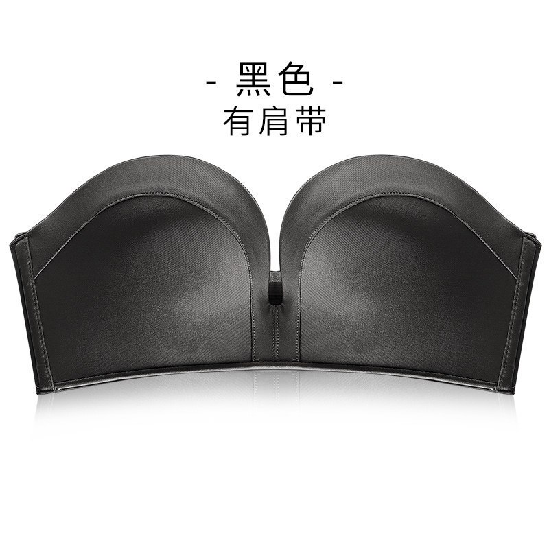 无肩带隐形文胸聚拢防滑无带内衣女美背胸罩小胸无钢圈婚纱抹胸