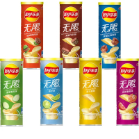 乐事薯片罐装104g*9桶膨化食品土豆片商超同款办公室解馋休闲小零食(原味+烤肉味+番茄味)