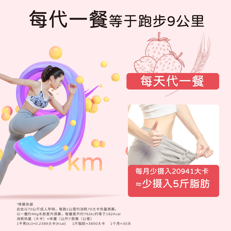昔日印象酸奶桃桃奇亚籽水果麦片500g*2袋营养即食饱腹代餐