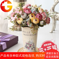 客厅茶几装饰欧式ins田园仿真花艺摆件卧室内摆设塑料假花干花束