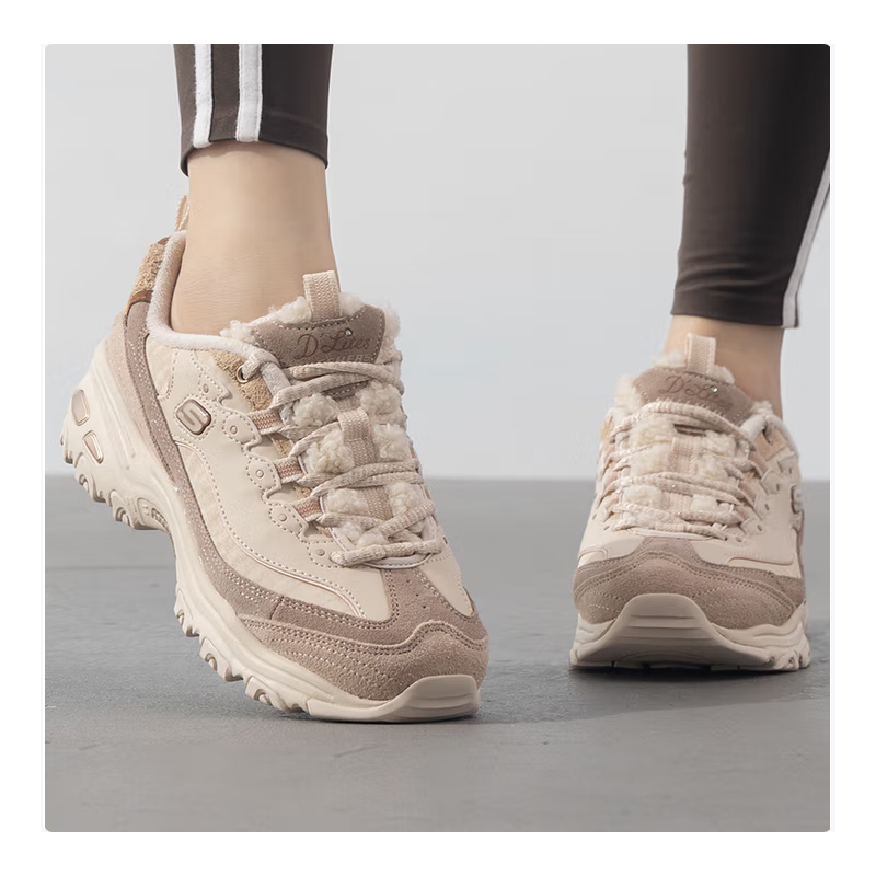 斯凯奇女款休闲熊猫鞋加绒150240/SDNT-10双高清大图