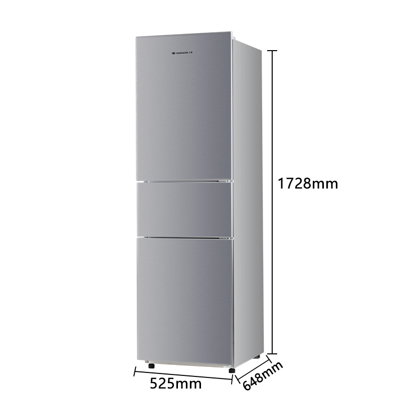 上菱 216升三门冰箱 风冷无霜 节能低噪 高效保鲜 三门三温区 大容量