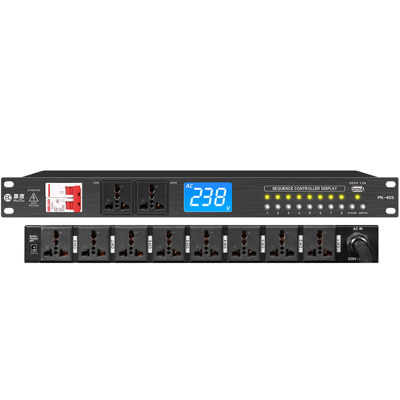 惠度(HuiDu)专业8+2路多功能电源时序器处理器 PK-40S(销售单位:台)高清大图