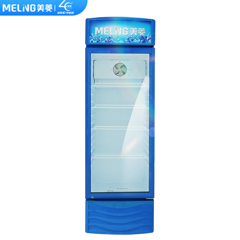 美菱(MELING)SC-336L 风直冷商用展示柜 立式玻璃冷藏保鲜冰柜 单门饮料啤酒酸奶蛋糕水果陈列柜冷柜