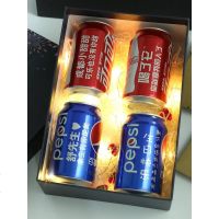 OLOEY网红抖音同款送男生男朋友的生日礼物买相册送刻字可乐定制易拉罐 长罐（1黑+1红）+特权卡（送男生）