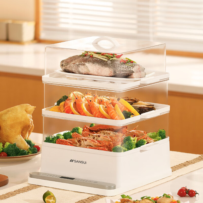 山水 多功能3层24L大容量电蒸锅 SZG60K Z