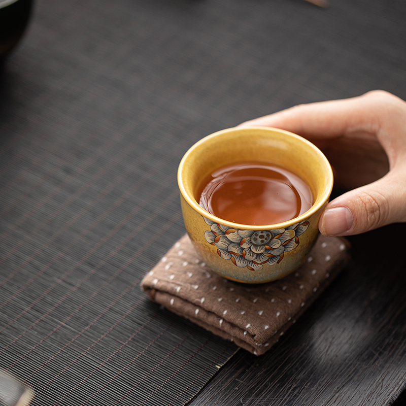 苏氏陶瓷(SUSHI CERAMICS)遇见敦煌祥荷主人杯个人杯品茗杯套装