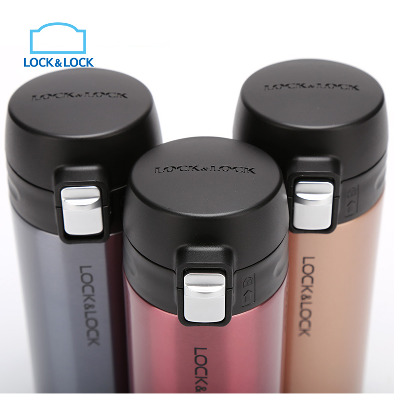 乐扣乐扣(lock&lock)菲特保温杯 水 杯子 弹跳杯304不锈钢 LHC3220SPG (500ml)宝石蓝色