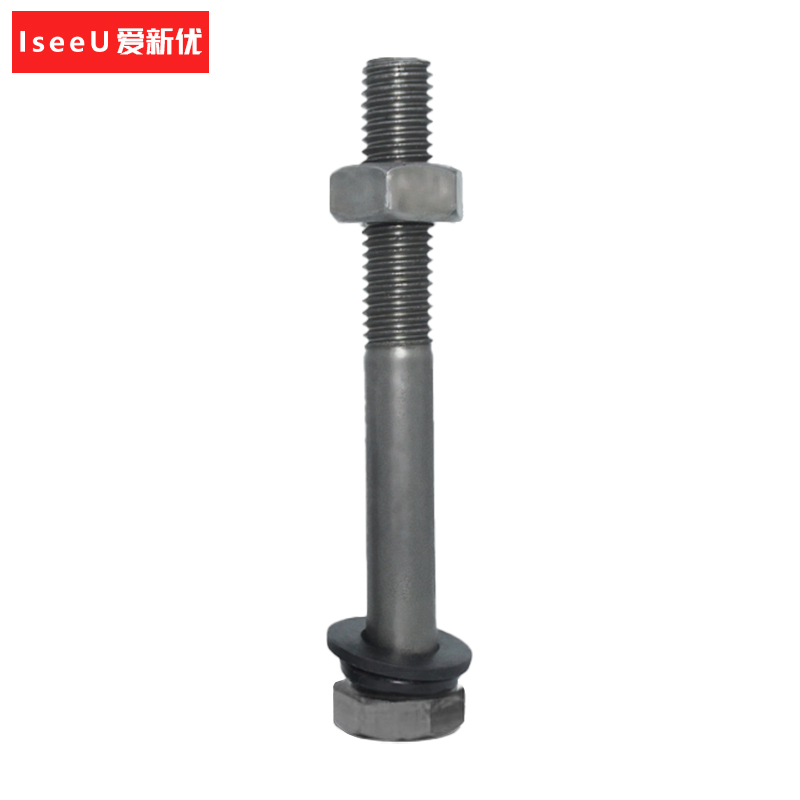 爱新优 4.8级外六角螺栓( 含螺母平垫弹垫)M16*180mm 含1平垫1弹垫1螺母(套)