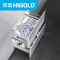 HIGOLD/悍高 拉篮 黑袥系列橱柜双层拉篮 304不锈钢扁钢拉篮 抽屉式碗架碗碟调味料篮