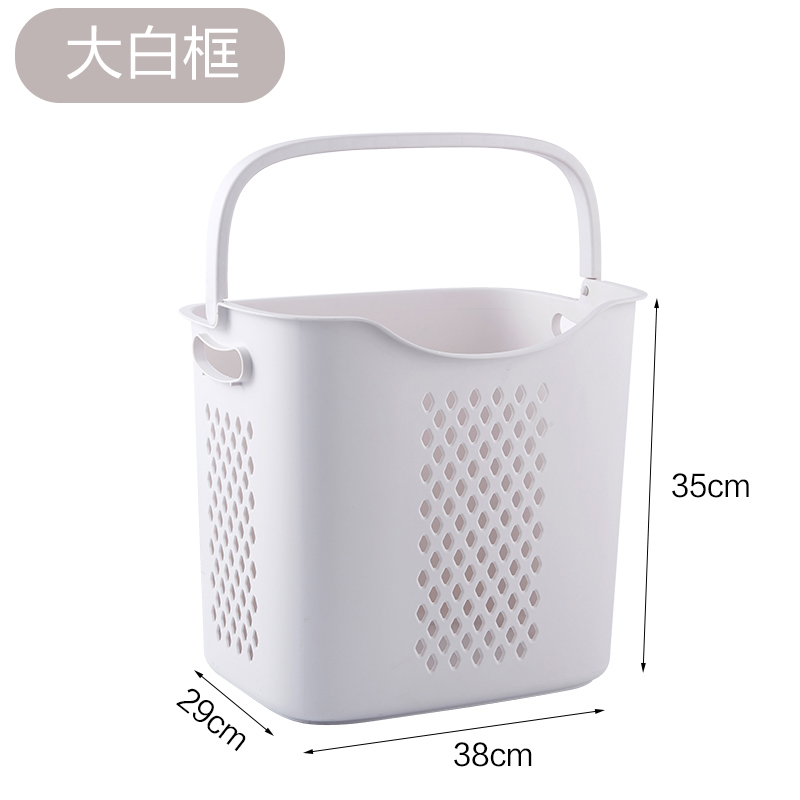 日式脏衣篮洗衣篮脏衣服收纳筐家用卫生间放衣服脏衣篓浴室收纳蓝