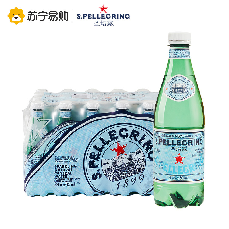 圣培露 充气天然矿泉水塑料瓶装 500ml*24瓶