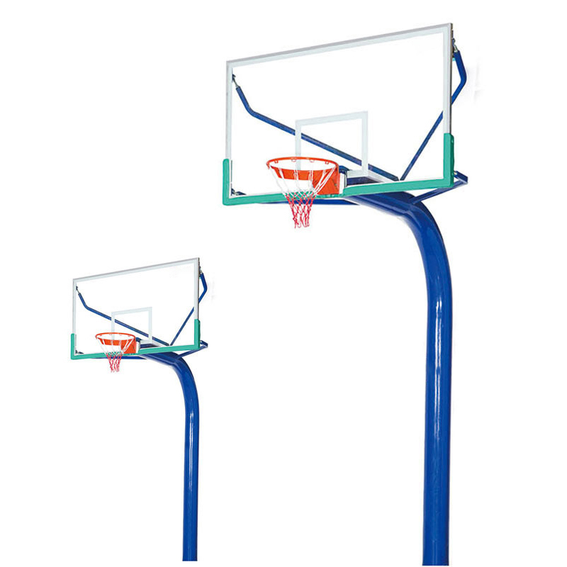 赤道线 户外标准比赛篮球架 一体地埋式篮球框 学校室内外运动 圆管埋地篮球架(一副) CDX-A042S007高清大图