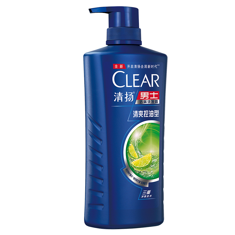 清扬/Clear 男士去屑洗发露/洗发水套装 清爽控油型 蓝瓶(500+100X2)g+200g袋装