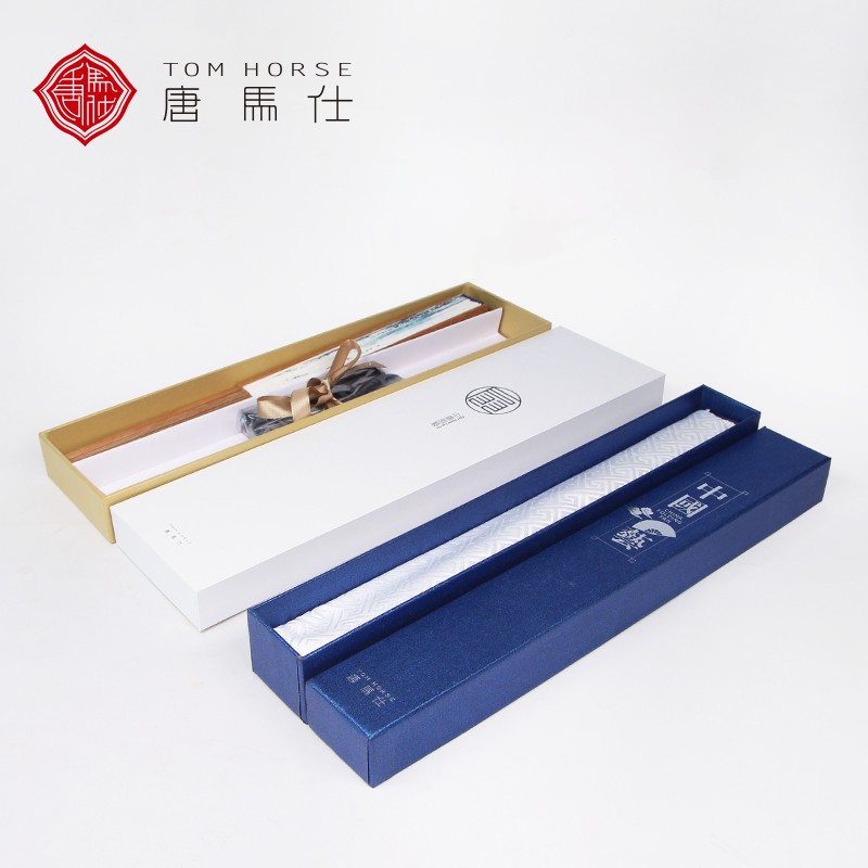扇子折扇 中国风男士复古风礼品扇特色手工艺品宣纸折叠扇子定制 三维工匠 (隐)折扇+扇套[简约装]高清大图