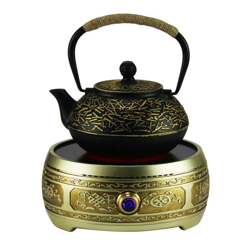 迷你电陶炉茶炉黄金蛋小型烧水壶煮茶器玻璃泡茶小电磁炉 茶道 红铜色