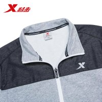 特步（Xtep）男装针织外套秋季新款轻便舒适休闲运动服男子上装外套