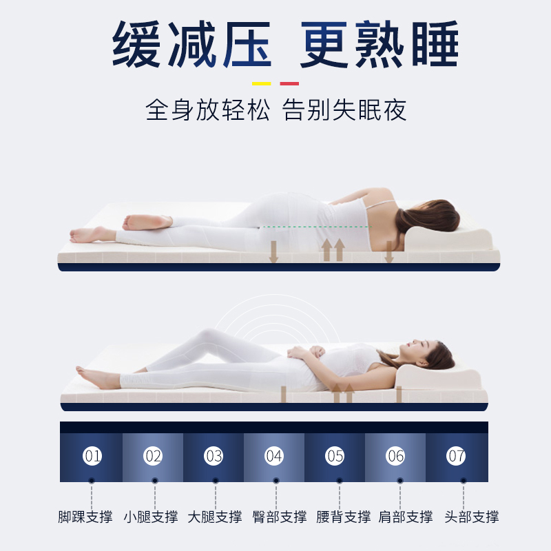 乳胶记忆棉床垫子软垫双人家用海绵垫单人宿舍学生加厚床褥子垫