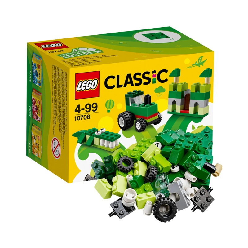 lego乐高积木拼装玩具经典系列绿色创意箱10708