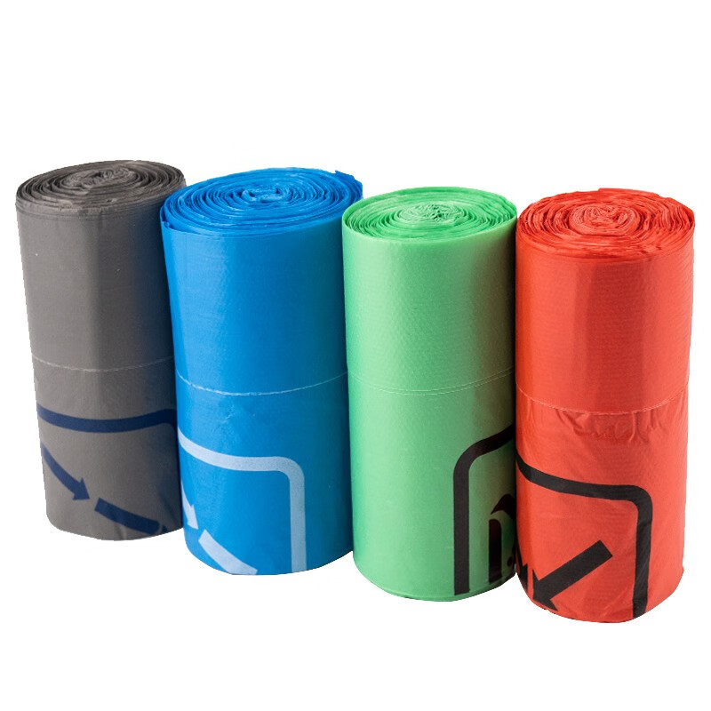 海斯迪克 分类可降解加厚垃圾袋 HKY-248 手提红色有害 20只 1卷高清大图