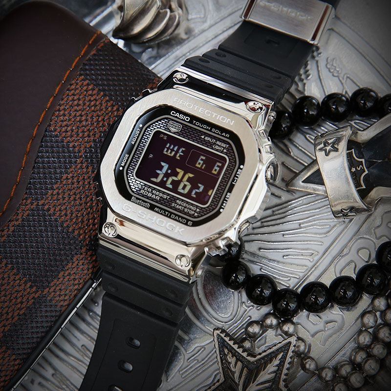 卡西欧casio手表石英表男表小银砖方块腕表gmwb50001jf