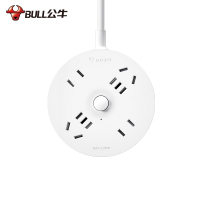 公牛(bull)GN-R2220 全长1.8米延长线插座2位2孔+2位5孔 圆盘圆形插座/接线板/排插/拖线板/插排白色
