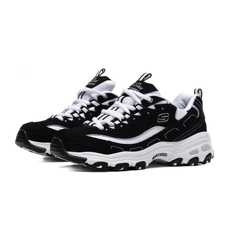 Skechers斯凯奇女鞋休闲鞋2018新款D‘lites 厚底潮流熊猫鞋11422