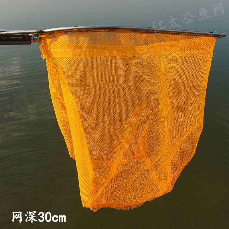 新款不锈钢抄网全套捞鱼抄鱼捕鱼网鱼捞网钓鱼密眼实心操网网兜 手柄长30cm 网眼特密 木把