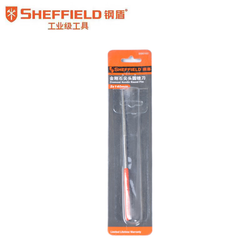 SHEFFIELD/钢盾 金刚石尖头半圆锉 S090105 4×160mm 150目 1支高清大图
